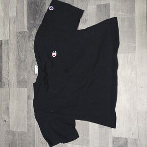 Champion • Black Logo Crop Top, Size XS